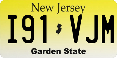 NJ license plate I91VJM