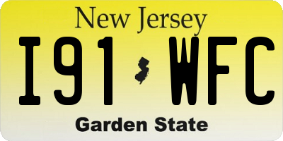 NJ license plate I91WFC