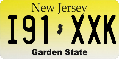 NJ license plate I91XXK