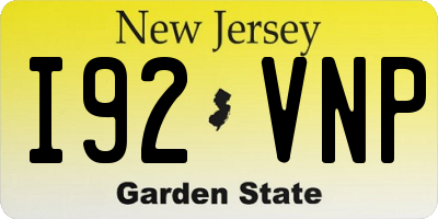 NJ license plate I92VNP
