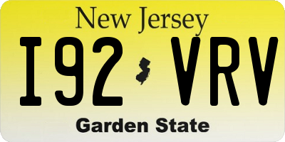 NJ license plate I92VRV