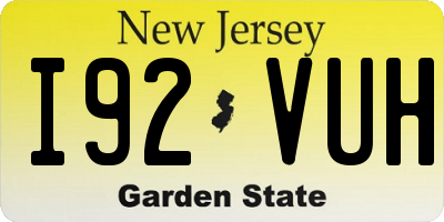 NJ license plate I92VUH