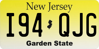 NJ license plate I94QJG