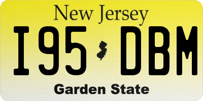 NJ license plate I95DBM