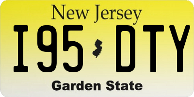 NJ license plate I95DTY