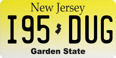 NJ license plate I95DUG