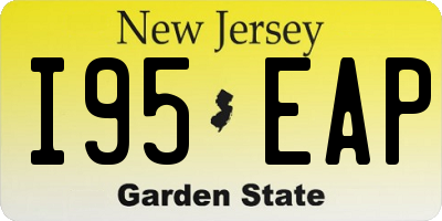 NJ license plate I95EAP