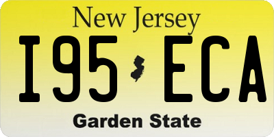 NJ license plate I95ECA