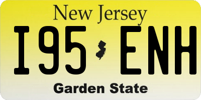 NJ license plate I95ENH