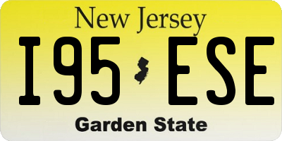 NJ license plate I95ESE