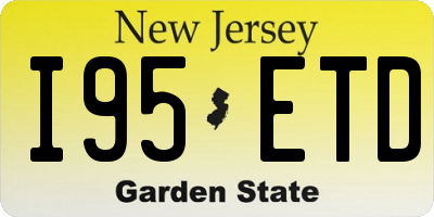 NJ license plate I95ETD