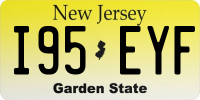 NJ license plate I95EYF