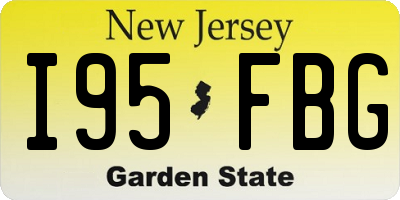 NJ license plate I95FBG