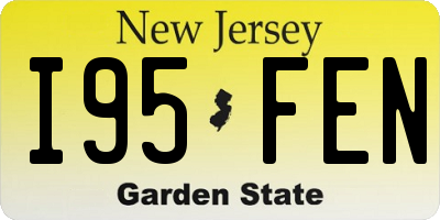 NJ license plate I95FEN