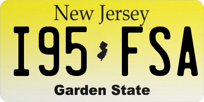 NJ license plate I95FSA
