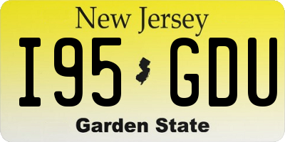 NJ license plate I95GDU