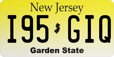 NJ license plate I95GIQ
