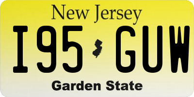 NJ license plate I95GUW
