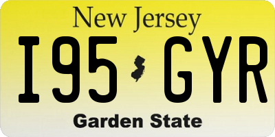 NJ license plate I95GYR