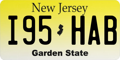 NJ license plate I95HAB