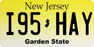 NJ license plate I95HAY