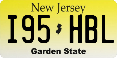 NJ license plate I95HBL