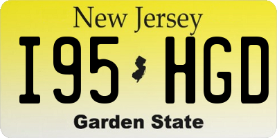 NJ license plate I95HGD