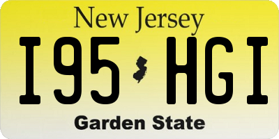 NJ license plate I95HGI