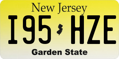 NJ license plate I95HZE