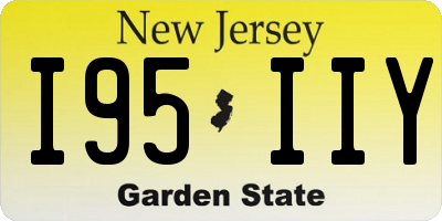 NJ license plate I95IIY