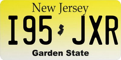 NJ license plate I95JXR