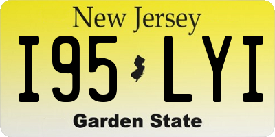 NJ license plate I95LYI
