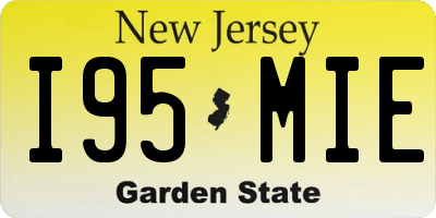 NJ license plate I95MIE