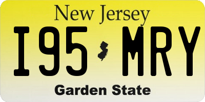 NJ license plate I95MRY