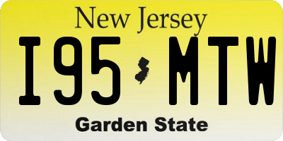 NJ license plate I95MTW