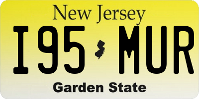 NJ license plate I95MUR