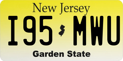 NJ license plate I95MWU