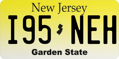 NJ license plate I95NEH
