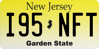 NJ license plate I95NFT