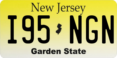 NJ license plate I95NGN