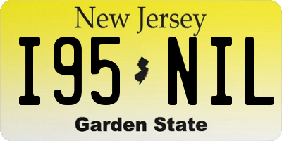 NJ license plate I95NIL