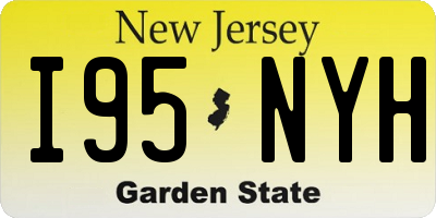 NJ license plate I95NYH