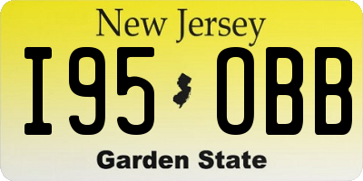 NJ license plate I95OBB