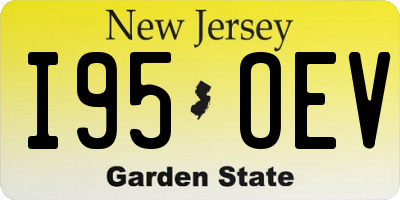 NJ license plate I95OEV