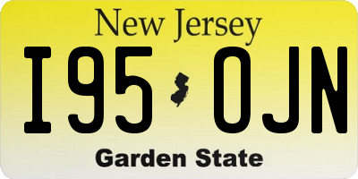NJ license plate I95OJN