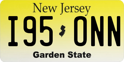 NJ license plate I95ONN