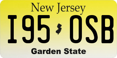 NJ license plate I95OSB