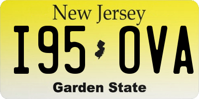 NJ license plate I95OVA