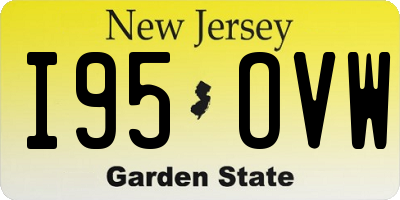 NJ license plate I95OVW