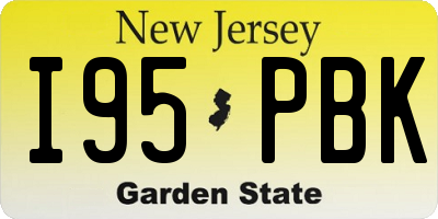 NJ license plate I95PBK